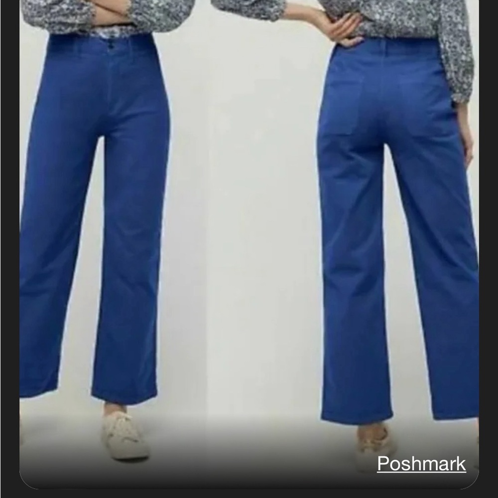 J. Crew slim wide leg cropped pant with stretch